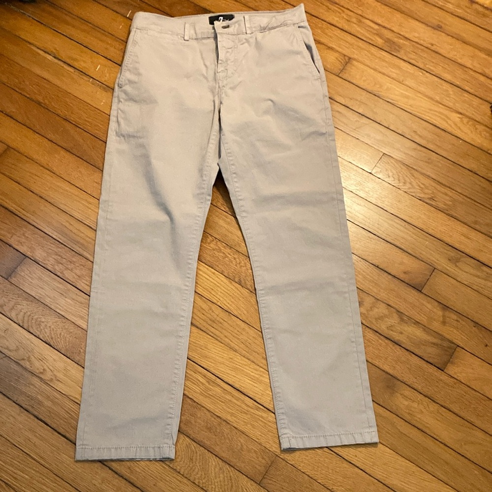 NWOT 7 For All Mankind Tan Chinos Classic Style Size 30